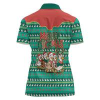 Western Yoke Women Polo Shirt Merry Duckmas Funny Style - Wonder Print Shop