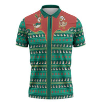 Western Yoke Zipper Polo Shirt Merry Duckmas Funny Style - Wonder Print Shop