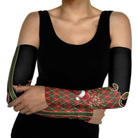 Western Yoke Arm Sleeves Wine Deer Christmas Argyle Patterns - Wonder Print Shop