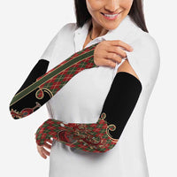 Western Yoke Arm Sleeves Wine Deer Christmas Argyle Patterns - Wonder Print Shop