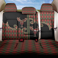 Western Yoke Back Car Seat Cover Wine Deer Christmas Argyle Patterns - Wonder Print Shop