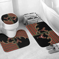 Western Yoke Bathroom Set Wine Deer Christmas Argyle Patterns - Wonder Print Shop