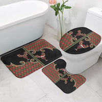Western Yoke Bathroom Set Wine Deer Christmas Argyle Patterns - Wonder Print Shop