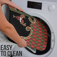 Western Yoke Bathroom Set Wine Deer Christmas Argyle Patterns - Wonder Print Shop
