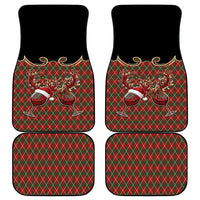 Western Yoke Car Mats Wine Deer Christmas Argyle Patterns - Wonder Print Shop
