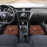 Western Yoke Car Mats Wine Deer Christmas Argyle Patterns - Wonder Print Shop
