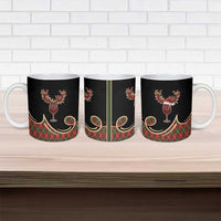Western Yoke Ceramic Mug Wine Deer Christmas Argyle Patterns - Wonder Print Shop