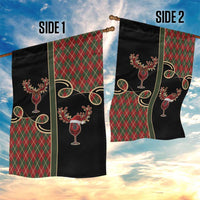 Western Yoke Garden Flag Wine Deer Christmas Argyle Patterns - Wonder Print Shop