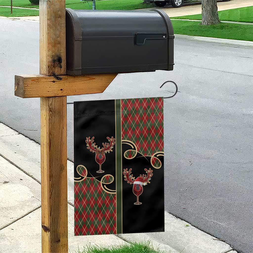 Western Yoke Garden Flag Wine Deer Christmas Argyle Patterns - Wonder Print Shop