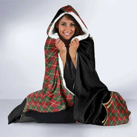 Western Yoke Hooded Blanket Wine Deer Christmas Argyle Patterns - Wonder Print Shop