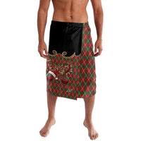 Western Yoke Lavalava Wine Deer Christmas Argyle Patterns - Wonder Print Shop