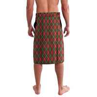 Western Yoke Lavalava Wine Deer Christmas Argyle Patterns - Wonder Print Shop
