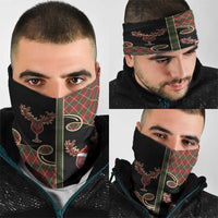 Western Yoke Neck Gaiter Wine Deer Christmas Argyle Patterns - Wonder Print Shop
