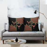 Western Yoke Pillow Cover Wine Deer Christmas Argyle Patterns - Wonder Print Shop