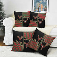 Western Yoke Pillow Cover Wine Deer Christmas Argyle Patterns - Wonder Print Shop