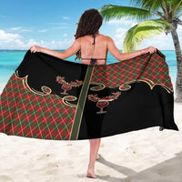 Western Yoke Sarong Wine Deer Christmas Argyle Patterns - Wonder Print Shop
