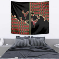Western Yoke Tapestry Wine Deer Christmas Argyle Patterns - Wonder Print Shop