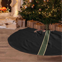 Western Yoke Tree Skirt Wine Deer Christmas Argyle Patterns - Wonder Print Shop