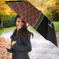 Western Yoke Umbrella Wine Deer Christmas Argyle Patterns - Wonder Print Shop
