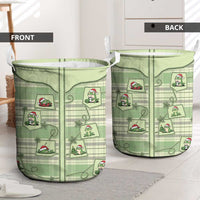 Western Yoke Laundry Basket Frog Christmas Cute Style - Wonder Print Shop