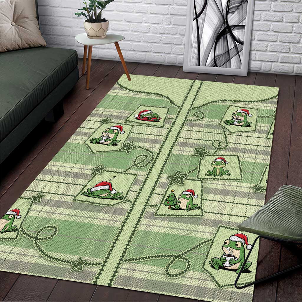 Western Yoke Area Rug Frog Christmas Cute Style - Wonder Print Shop