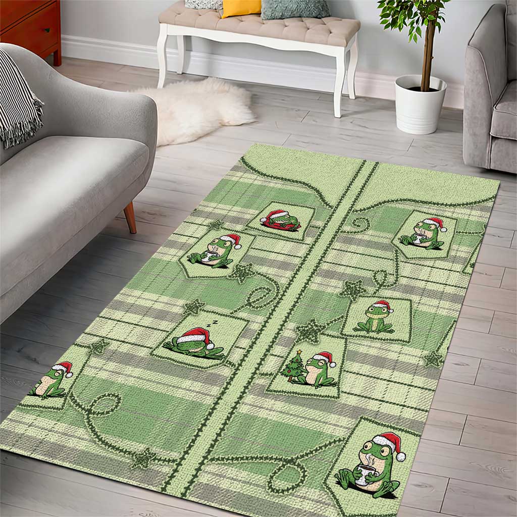 Western Yoke Area Rug Frog Christmas Cute Style - Wonder Print Shop