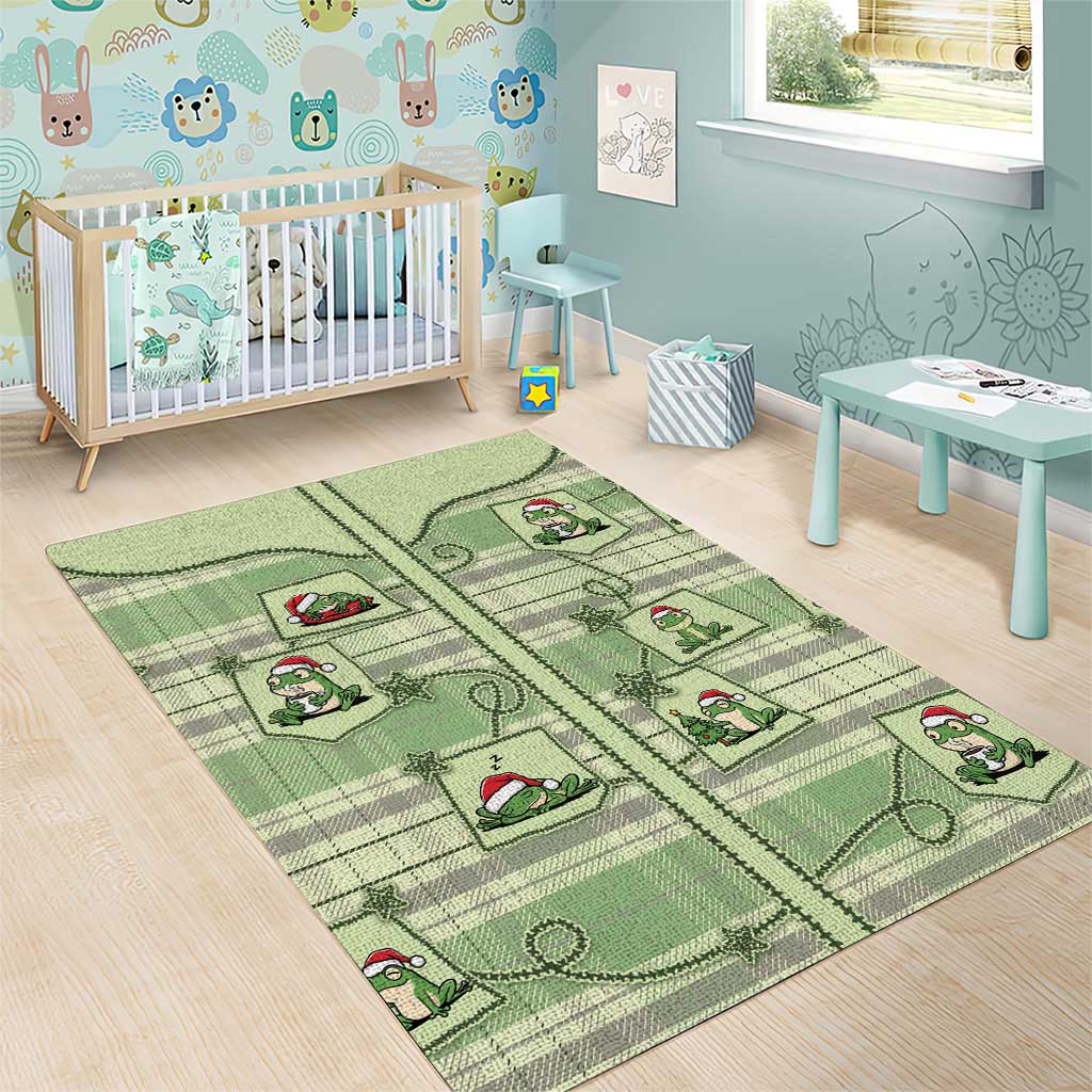 Western Yoke Area Rug Frog Christmas Cute Style - Wonder Print Shop