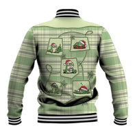 Western Yoke Baseball Jacket Frog Christmas Cute Style - Wonder Print Shop