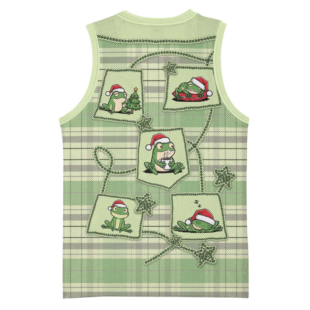 Western Yoke Basketball Jersey Frog Christmas Cute Style - Wonder Print Shop