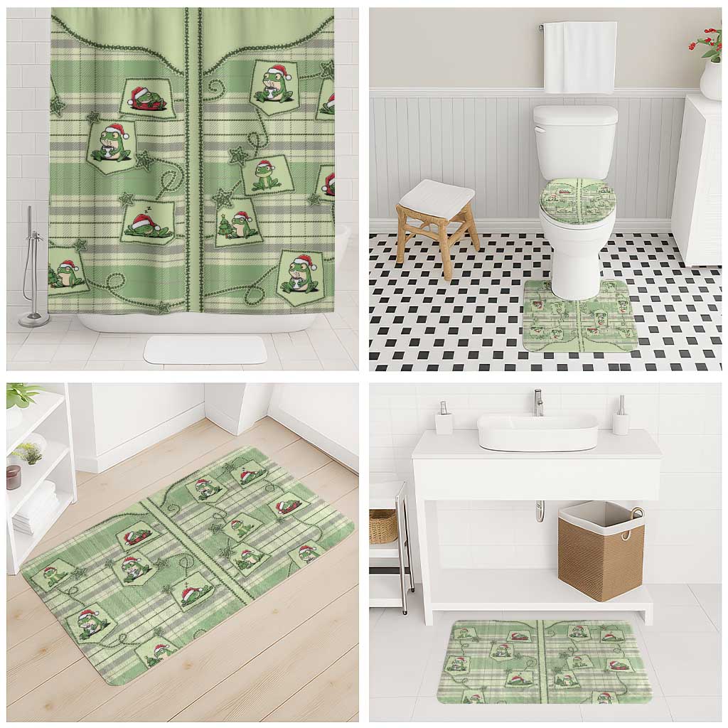 Western Yoke Bathroom Set Frog Christmas Cute Style - Wonder Print Shop