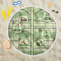 Western Yoke Beach Blanket Frog Christmas Cute Style - Wonder Print Shop