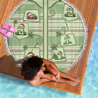 Western Yoke Beach Blanket Frog Christmas Cute Style - Wonder Print Shop