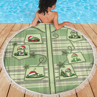 Western Yoke Beach Blanket Frog Christmas Cute Style - Wonder Print Shop