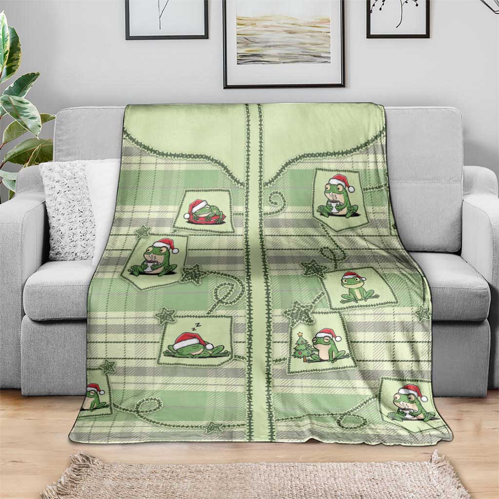 Western Yoke Blanket Frog Christmas Cute Style - Wonder Print Shop