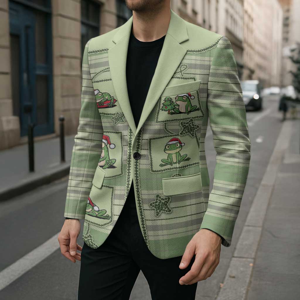 Western Yoke Blazer Frog Christmas Cute Style - Wonder Print Shop