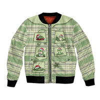 Western Yoke Bomber Jacket Frog Christmas Cute Style - Wonder Print Shop