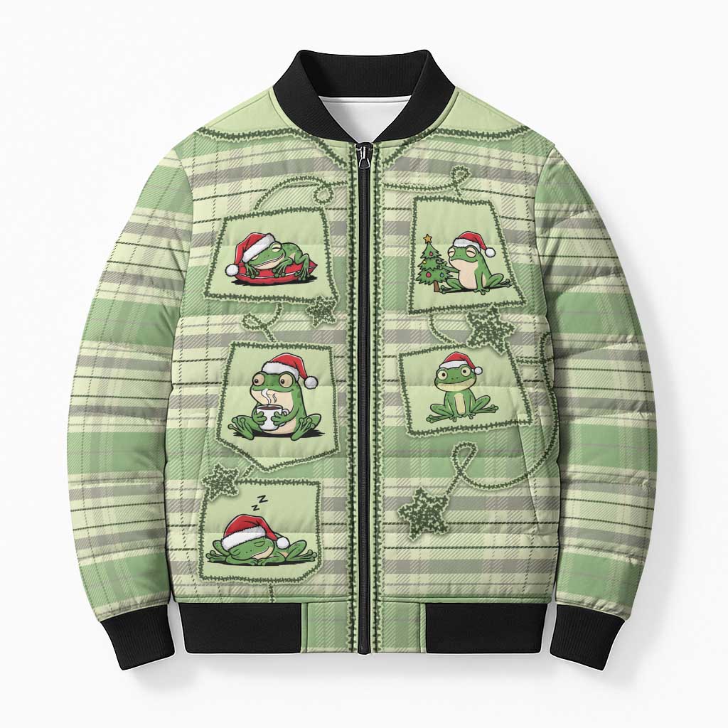 Western Yoke Bomber Puffer Jacket Frog Christmas Cute Style - Wonder Print Shop