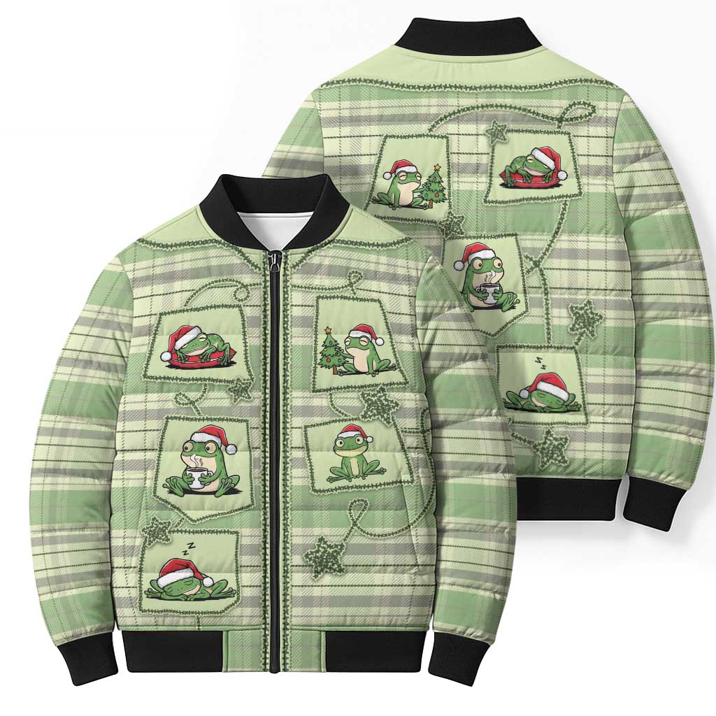 Western Yoke Bomber Puffer Jacket Frog Christmas Cute Style - Wonder Print Shop