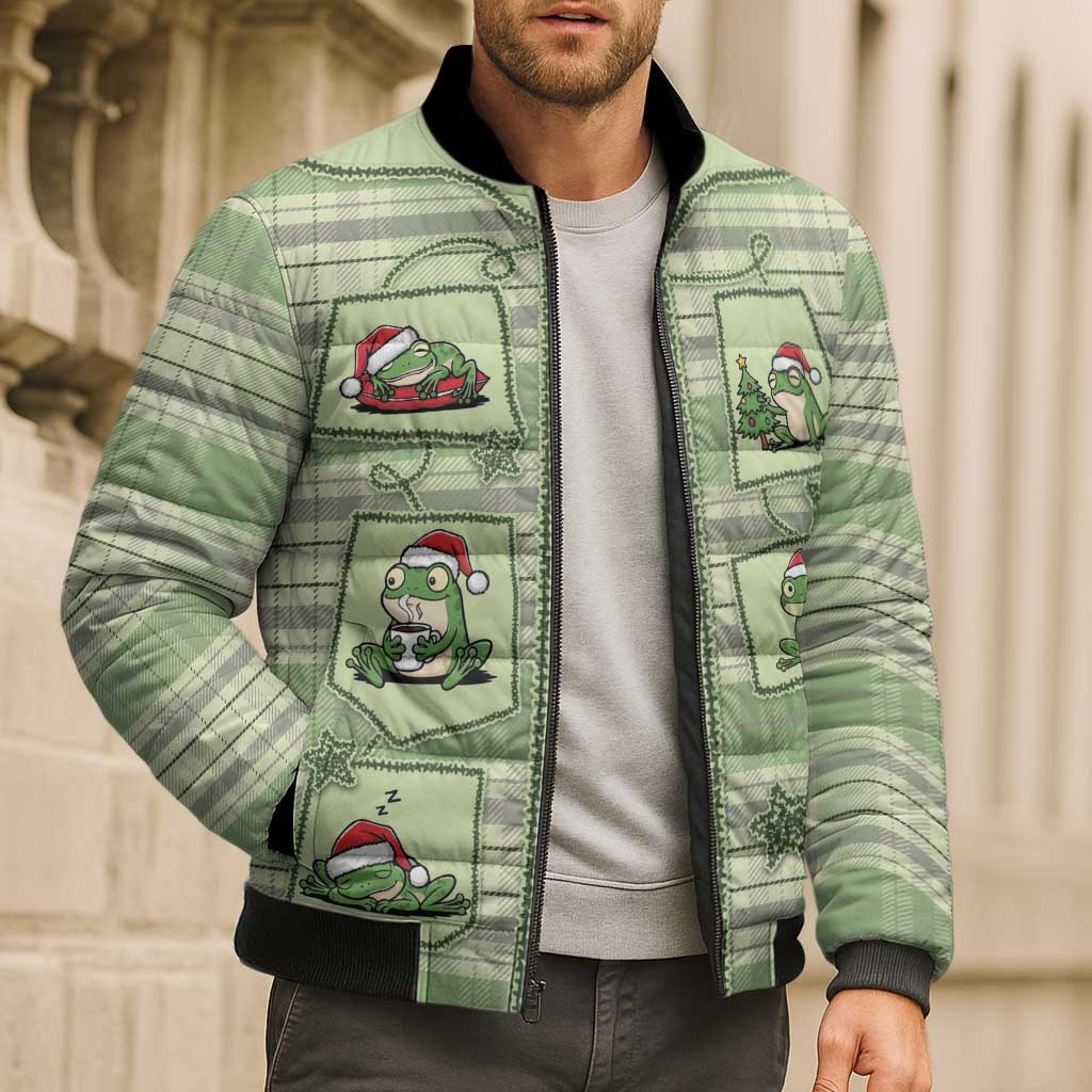 Western Yoke Bomber Puffer Jacket Frog Christmas Cute Style - Wonder Print Shop