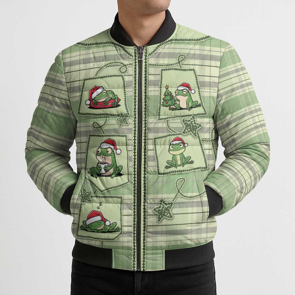 Western Yoke Bomber Puffer Jacket Frog Christmas Cute Style - Wonder Print Shop