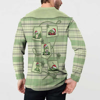 Western Yoke Button Sweatshirt Frog Christmas Cute Style - Wonder Print Shop