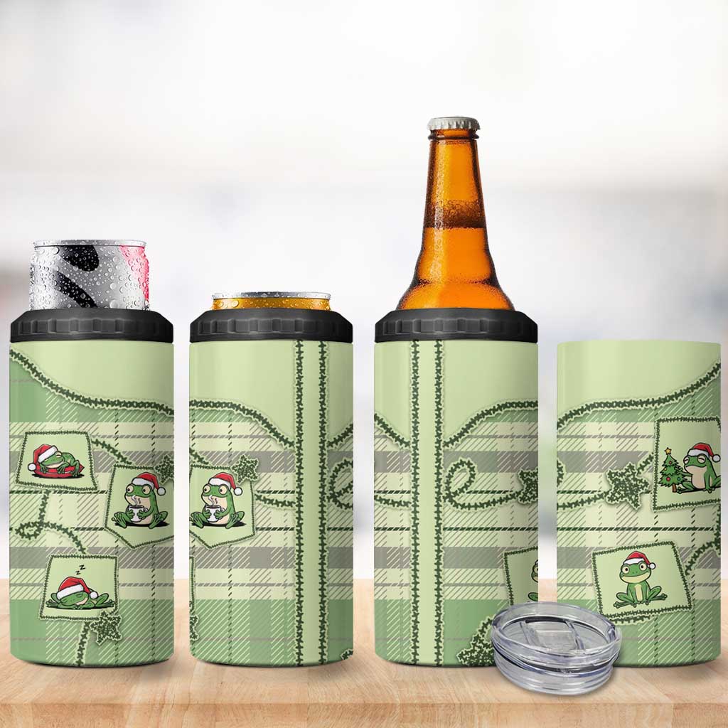 Western Yoke 4 in 1 Can Cooler Tumbler Frog Christmas Cute Style - Wonder Print Shop