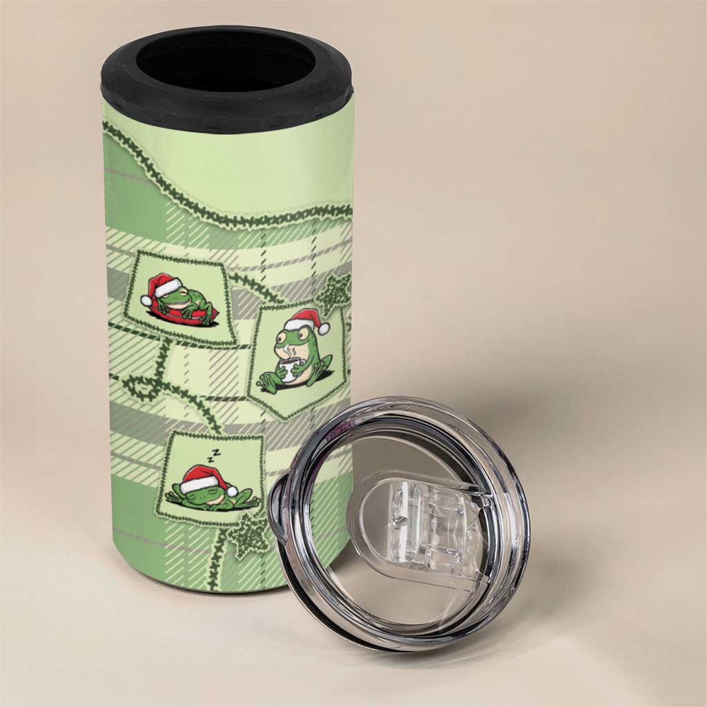 Western Yoke 4 in 1 Can Cooler Tumbler Frog Christmas Cute Style - Wonder Print Shop