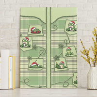 Western Yoke Canvas Wall Art Frog Christmas Cute Style - Wonder Print Shop