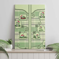 Western Yoke Canvas Wall Art Frog Christmas Cute Style - Wonder Print Shop