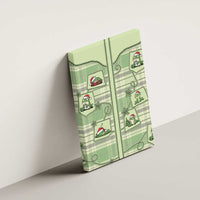 Western Yoke Canvas Wall Art Frog Christmas Cute Style - Wonder Print Shop