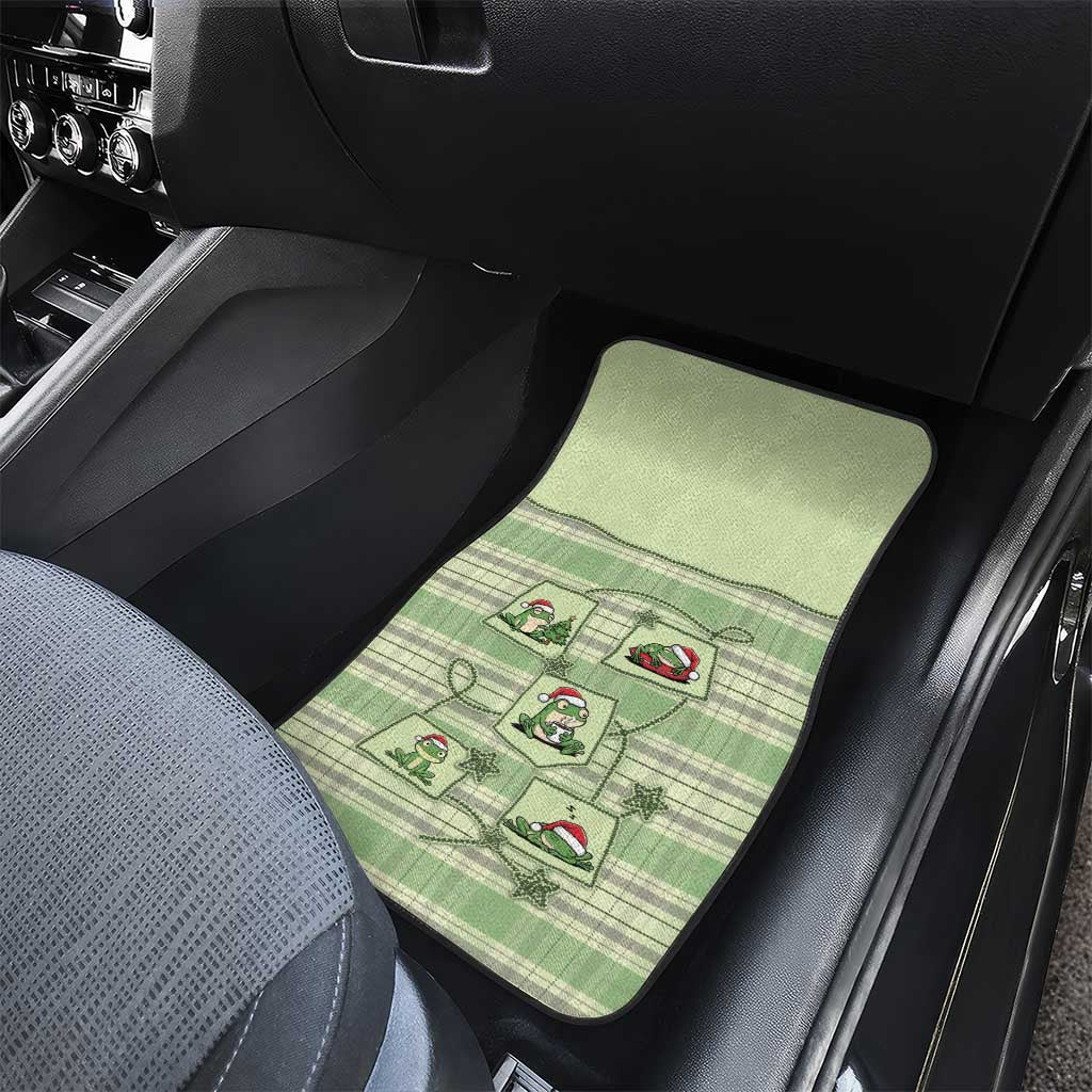 Western Yoke Car Mats Frog Christmas Cute Style - Wonder Print Shop