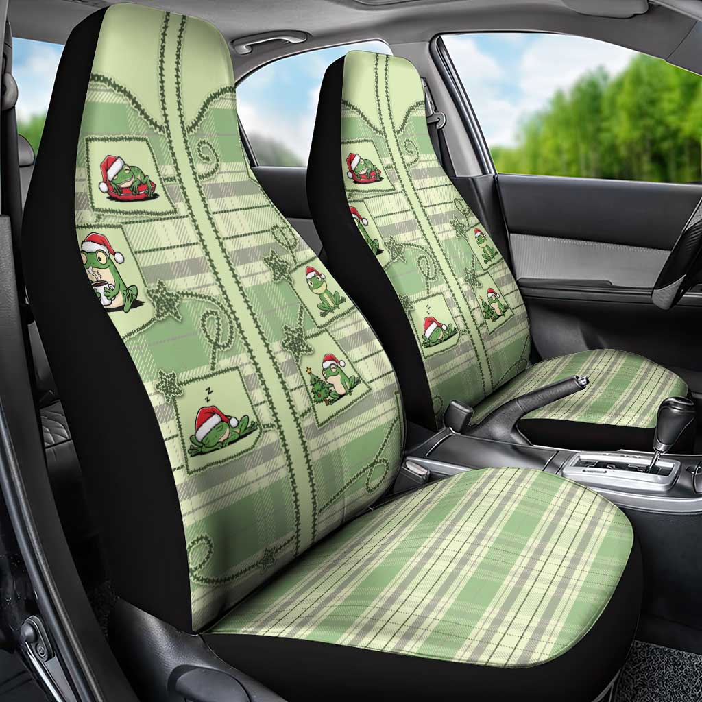 Western Yoke Car Seat Cover Frog Christmas Cute Style - Wonder Print Shop
