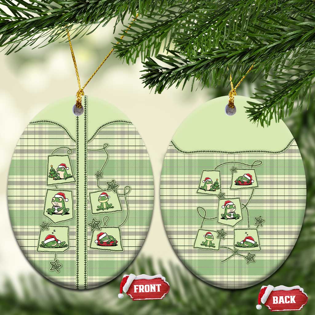 Western Yoke Ceramic Ornament Frog Christmas Cute Style - Wonder Print Shop