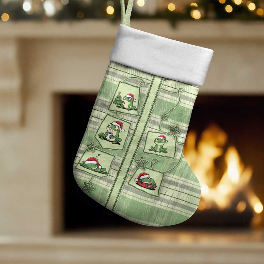 Western Yoke Christmas Stocking Frog Christmas Cute Style - Wonder Print Shop